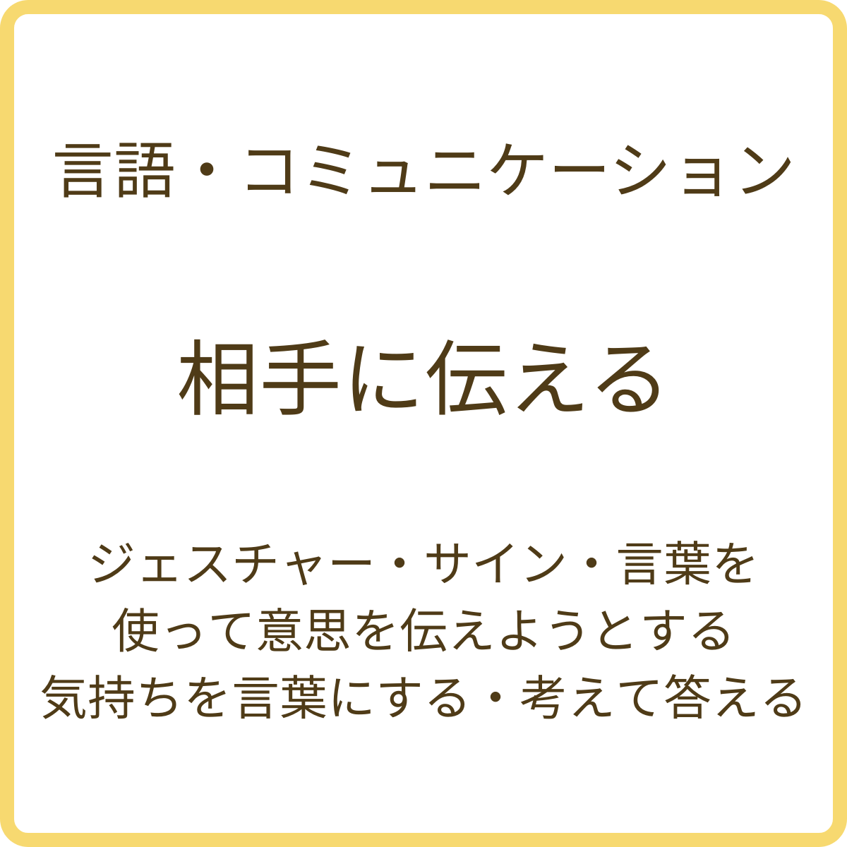 言語・コミュニケーション（相手に伝える）支援領域の説明画像（スマホ版）